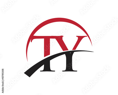 TY red letter logo swoosh