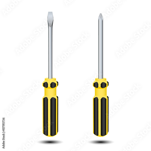 screwdriver set isolated. Vector illustration