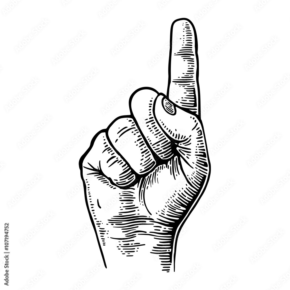 Number one sign and open hands up 1777459 Vector Art at Vecteezy