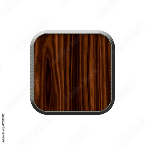 Wooden badge with metallic ...