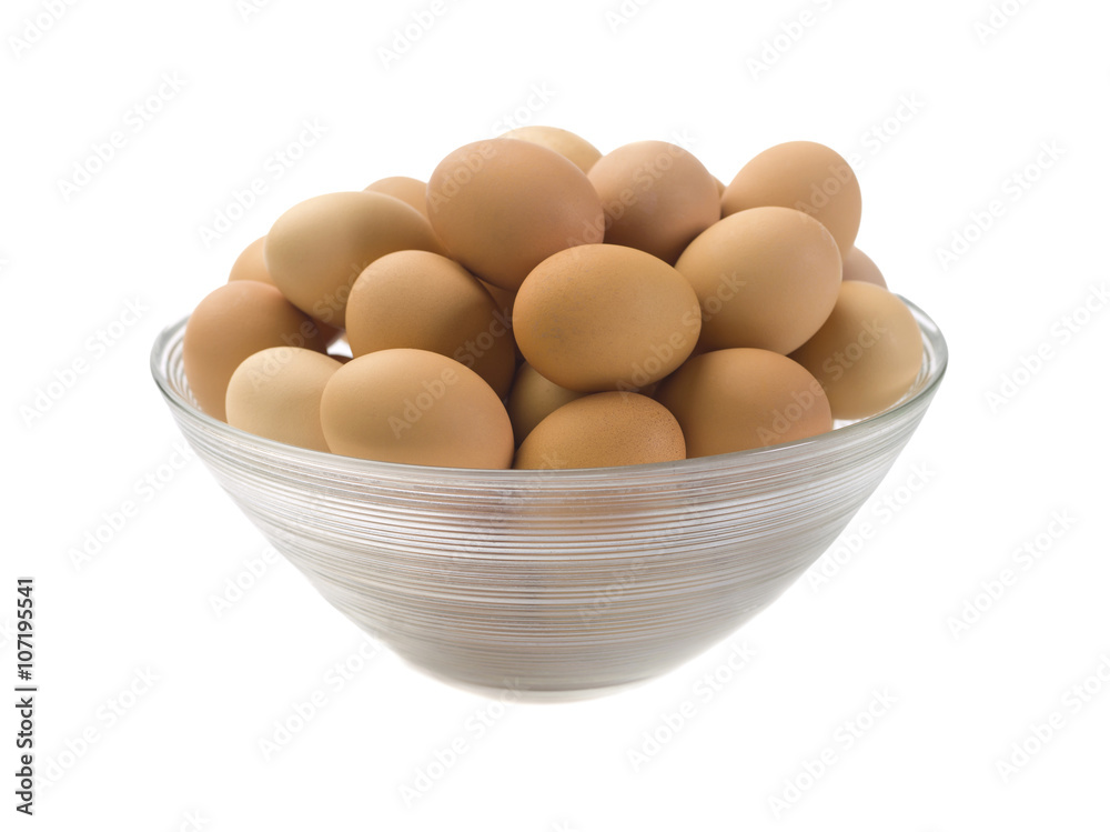 clear bowl full of brown egg clear bowl full of brown egg