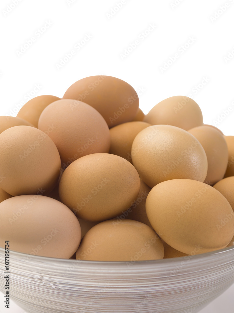 close-up image of a bowl with eggs