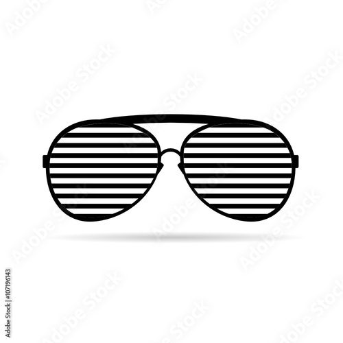 sunglasses black and white illustration