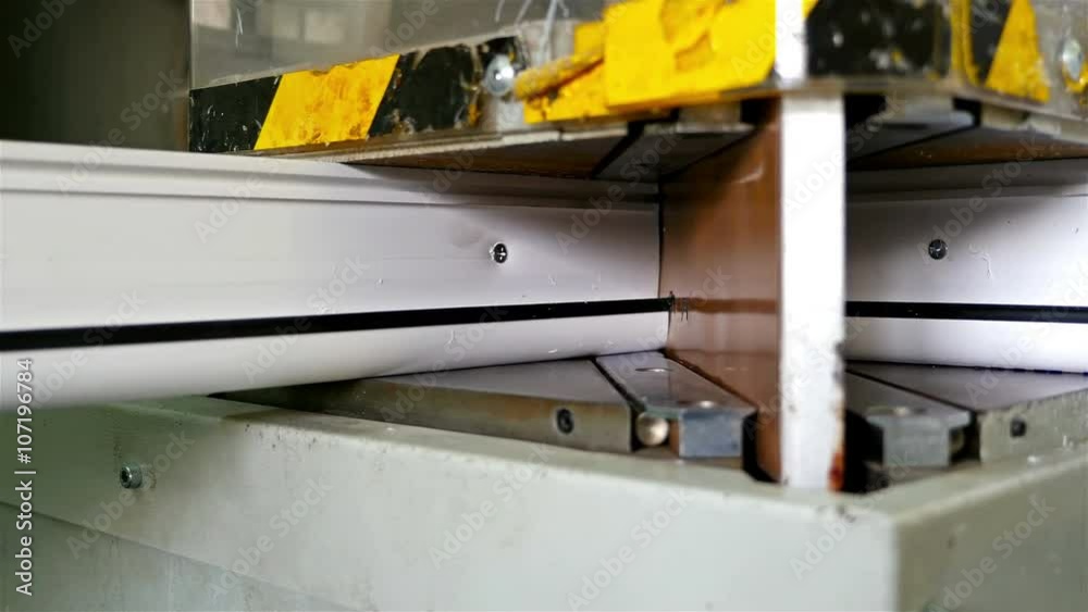 Machine for the production of PVC windows on factory Machine for the production of PVC windows on factory