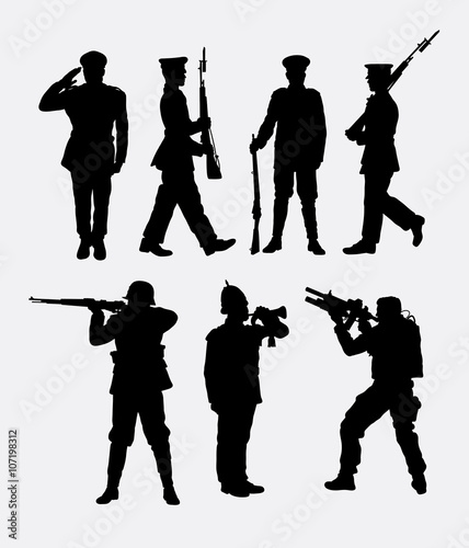 soldier army and police 1. Good use for symbol, logo, web icon, mascot, sign, sticker, or any design you want. Easy to use.