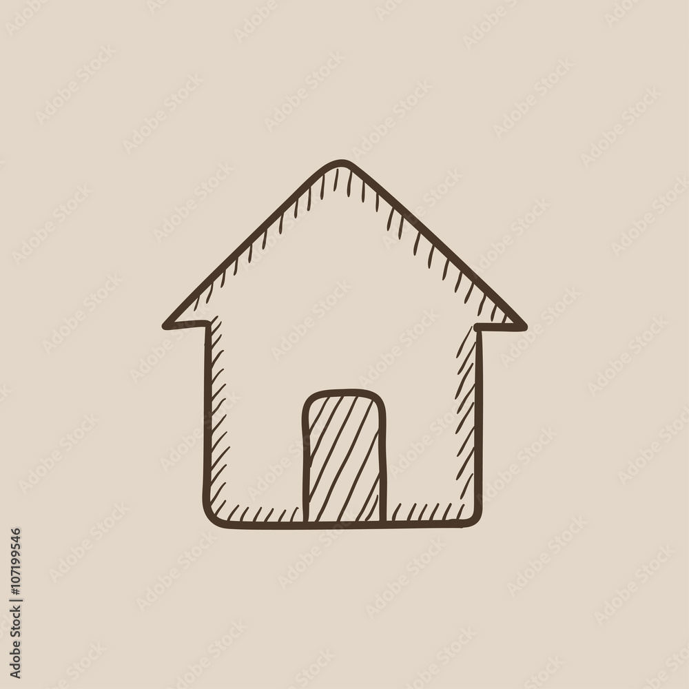 House sketch icon.