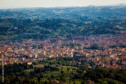 Aerial view to Florence city