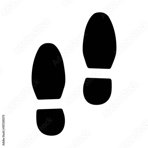 Footsteps / foot steps flat icon for fitness apps and websites  photo