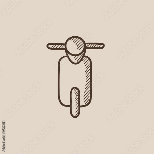 Scooter sketch icon.