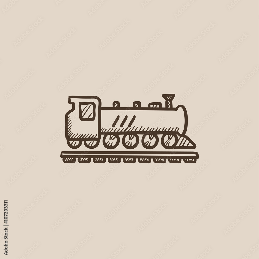 Train sketch icon.