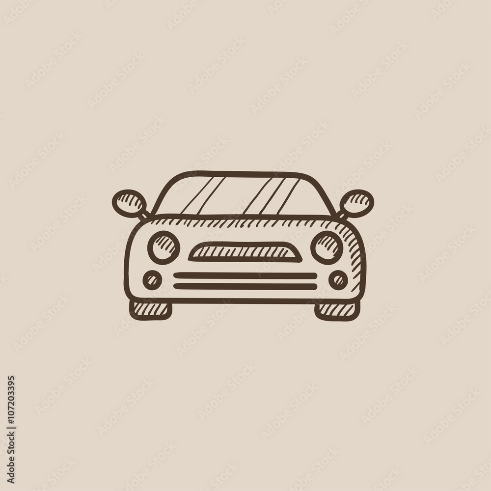 Obraz premium Car sketch icon.