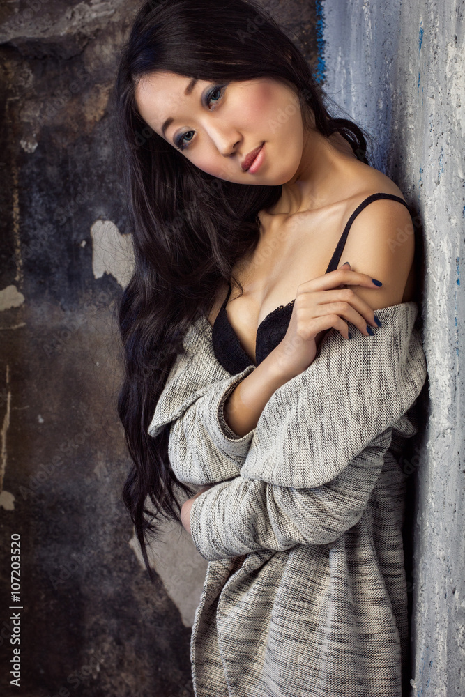 Beautiful sexy Asian girl in underwear