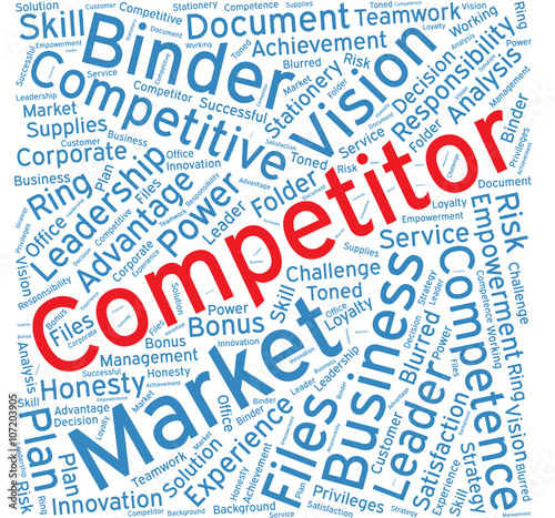 Competitor,Word cloud art  background