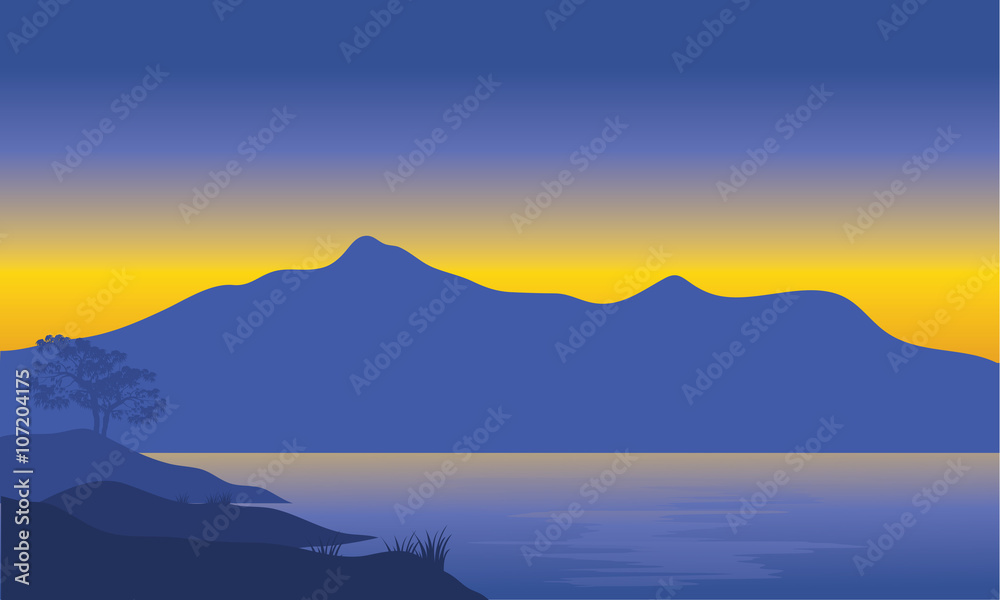 Illustration of mountain silhouette