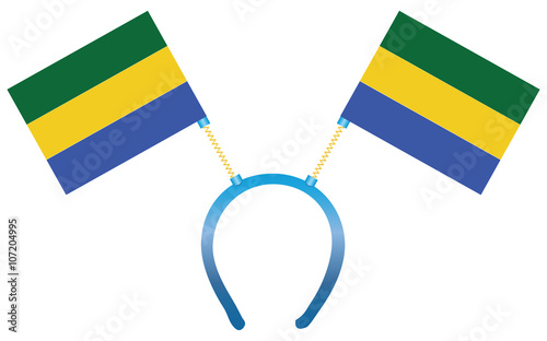 Headgear flag Gabon