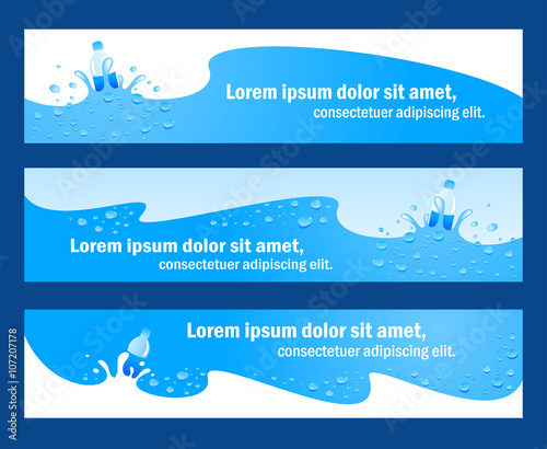 baner header water aqua blue element / rgb, no transparent