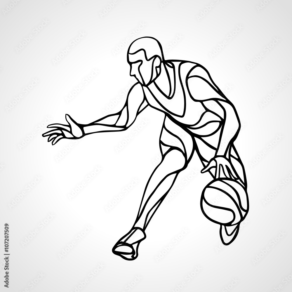 Basketball player abstract silhouette Basketball player abstract silhouette