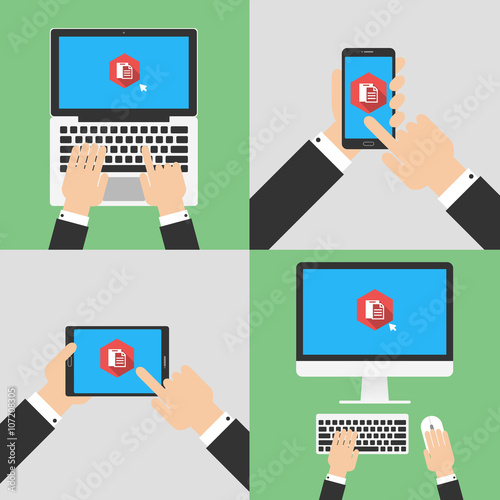 paste data with electronic devices. smart phone, tablet, laptop,