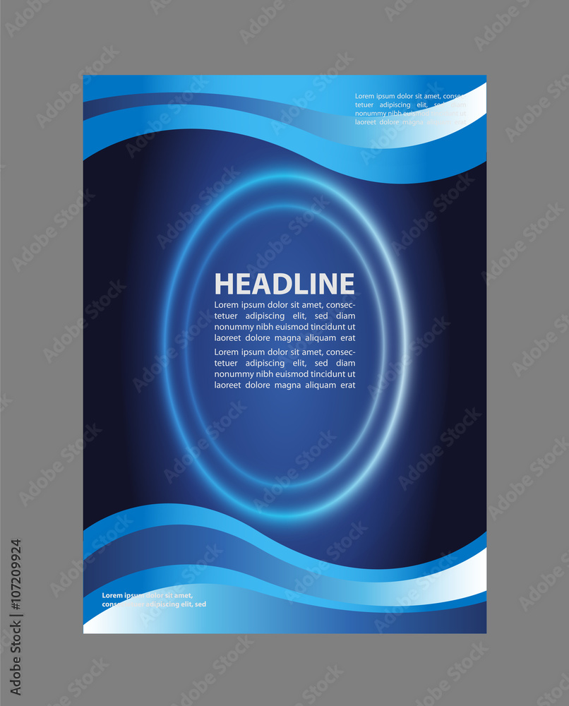 Fototapeta premium flyer, brochure or magazine cover template 