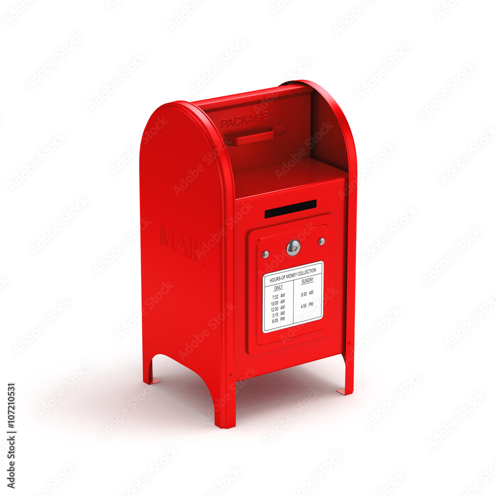 Dark blue mail box. 3d image. Isolated white background. Dark blue mail box. 3d image. Isolated white background.