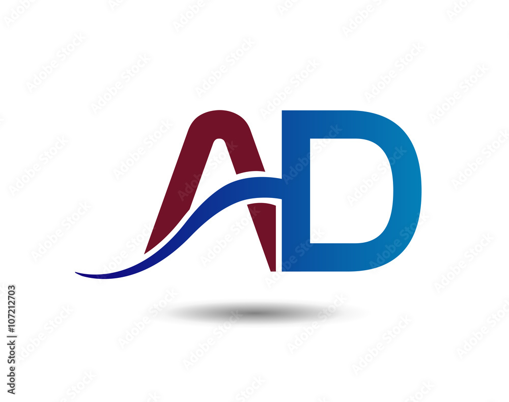 Letter a and d logo vector
