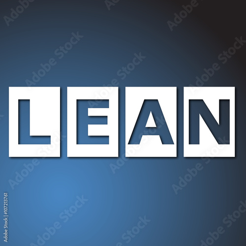 Vector illustration of abstract background with heading Lean
