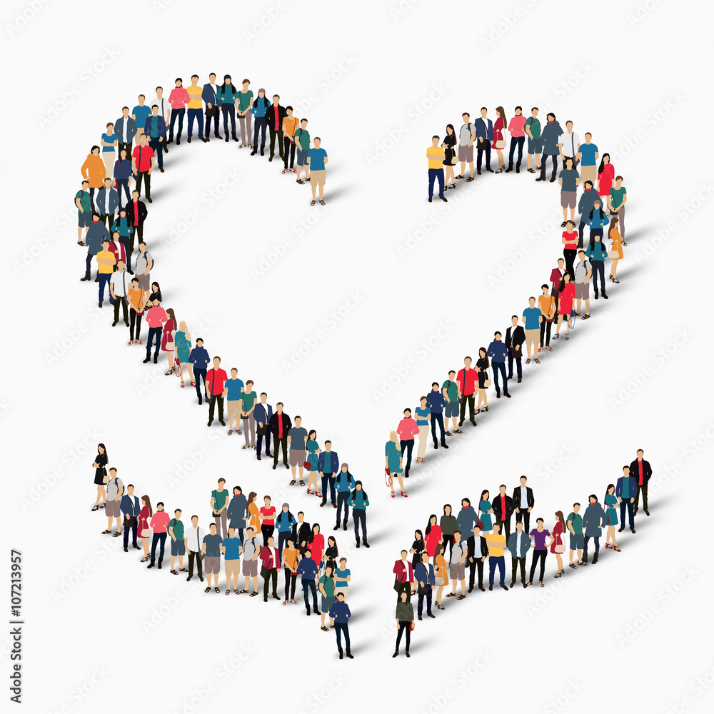 love symbol abstract people love symbol abstract people