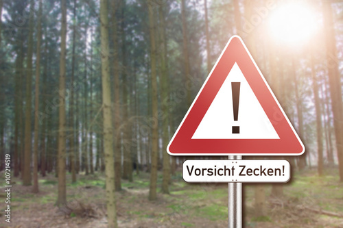 Vorsicht Zecken - Warnung