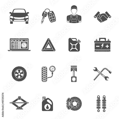 Car Service Vector Icons Set