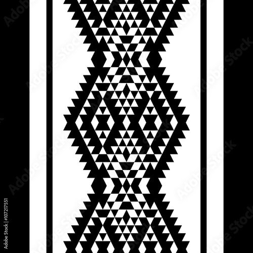 Black and white aztec strip...