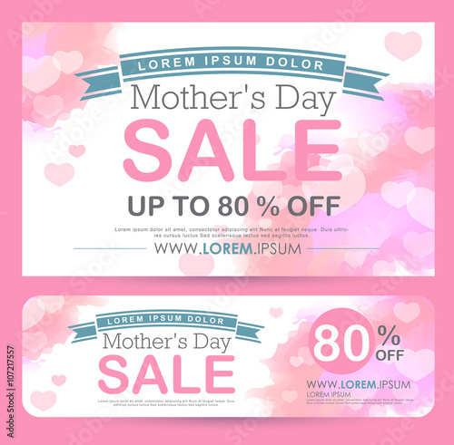 mother's day Sale Banner poster tag design. Vector illustration