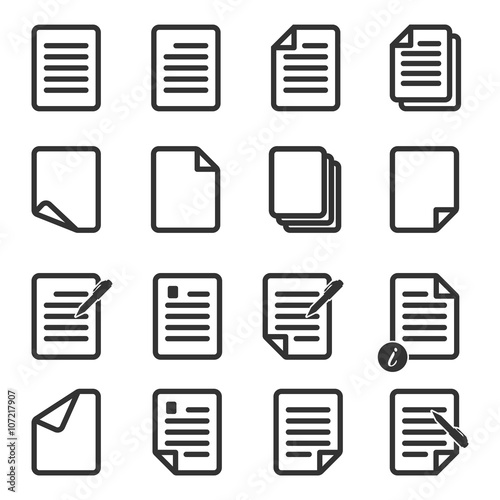 Paper icon,Document icon,Vector EPS10 © THE YOOTH