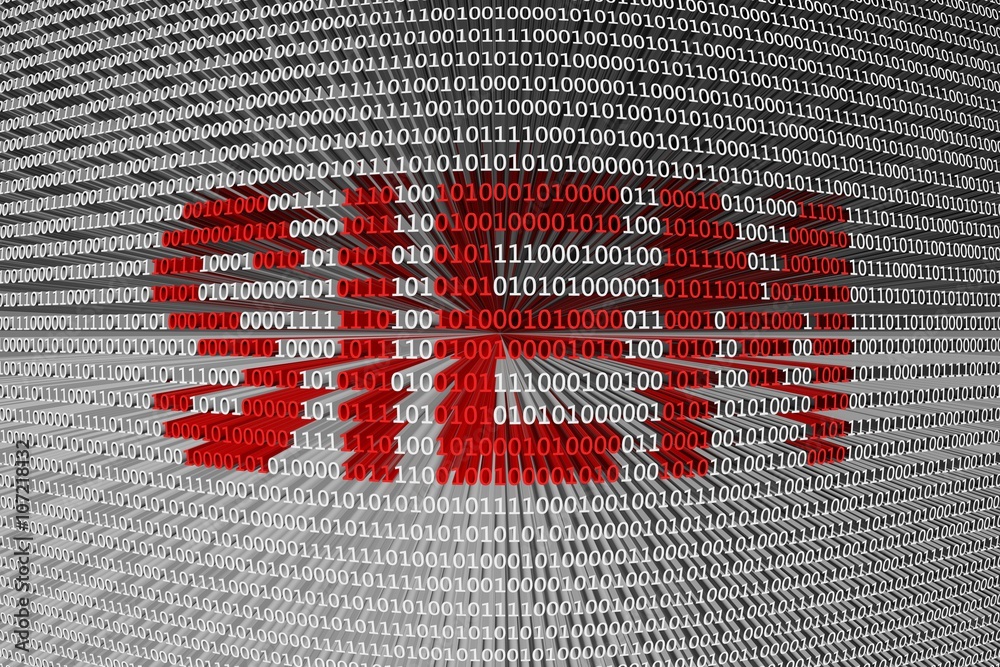 SIEM in the form of binary code, 3D illustration SIEM in the form of binary code, 3D illustration