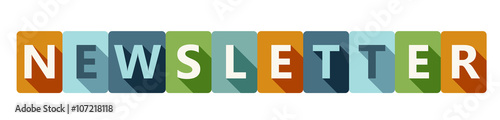 NEWSLETTER Overlapping Letters Vector Icon