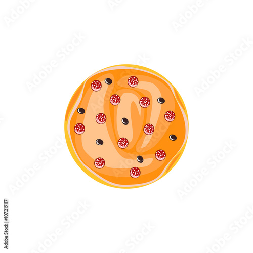pepperoni pizza with olives 