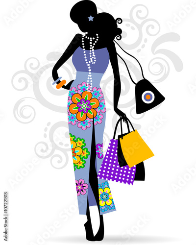 Lady shopping spring