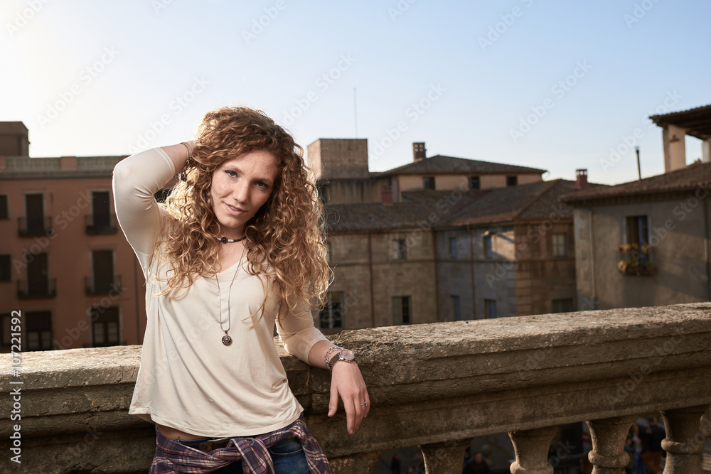 Beautiful Girl in the Old Town