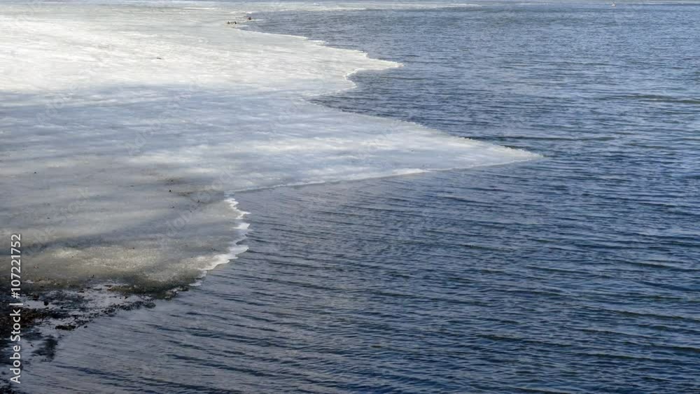 Melting Ice on Spring Lake. Melting Ice on Spring Lake.