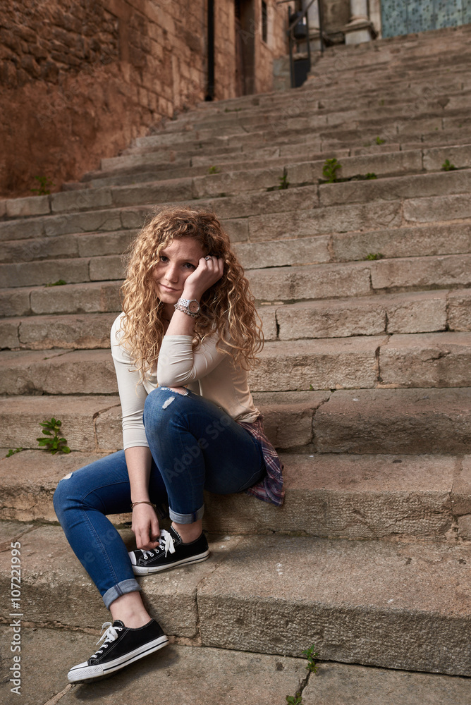 Beautiful Girl in the Old Town Beautiful Girl in the Old Town
