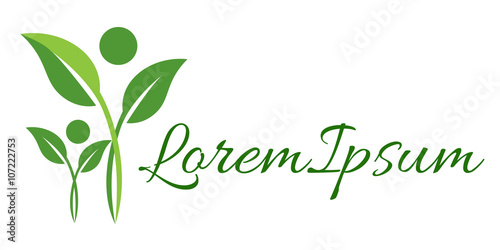 Healthy lifestyle vector logo template