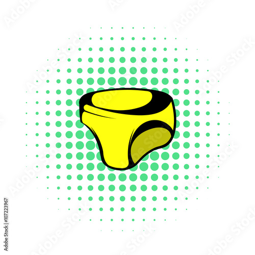 Swimming trunks icon, comics style