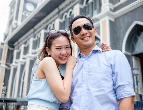  couple at cathedral in  pre wedding