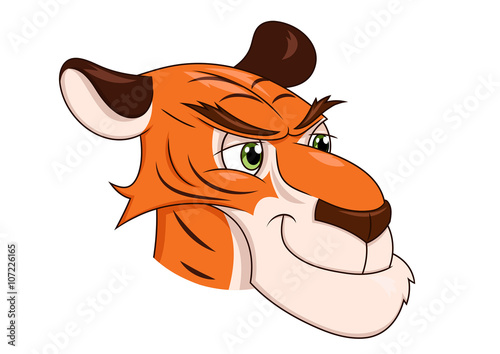 Fototapeta Naklejka Na Ścianę i Meble -  Smiling tiger head 2