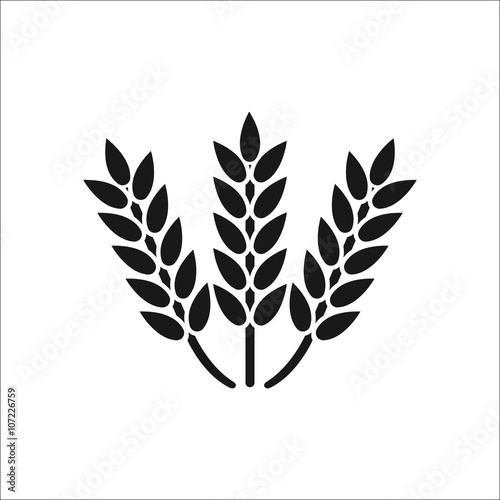 Wheat sign simple icon on  background