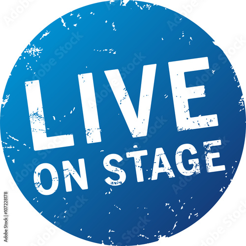 Button blau Live on Stage