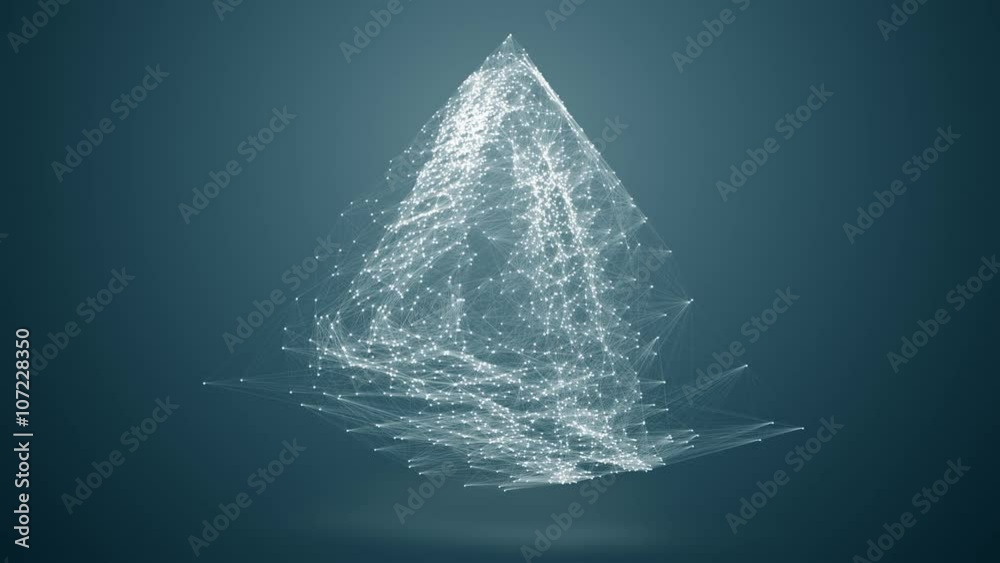 3D render, colorful abstract composition made from a huge three-dimensional objects can be to use for title and intro 4K loop