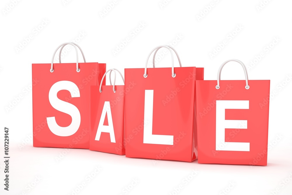 sale written on shopping bag. 3d rendering. sale written on shopping bag. 3d rendering.