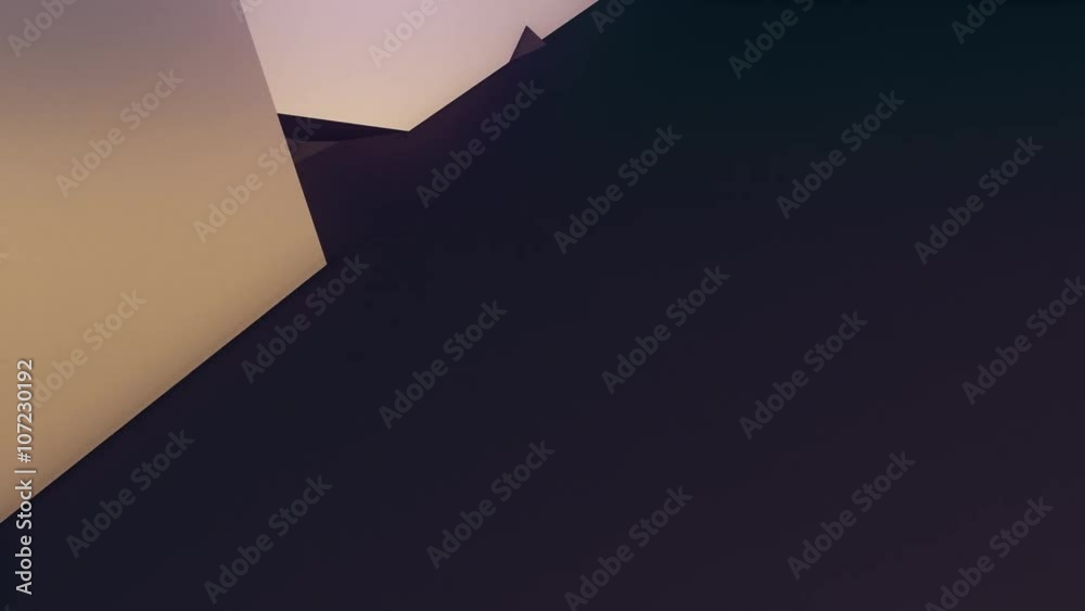 3D render, colorful abstract composition made from a huge three-dimensional objects can be to use for title and intro 4K loop
