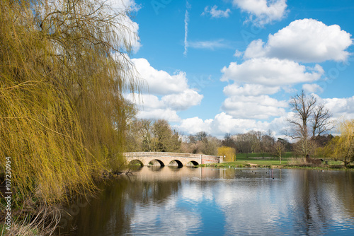 Small bridge over a river photo