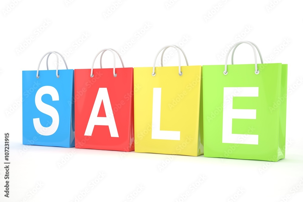 sale written on shopping bag. 3d rendering. sale written on shopping bag. 3d rendering.